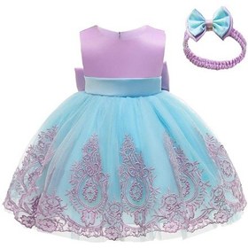 Resim Cbtxglobal Kız Bebek Straplez Fiyonklu Prenses Abiye Elbise + Saç Bandı (534303064) 