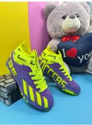 Resim Erkek Çocuk Halısaha Çoraplı Çivisiz Futbol Spor Ayakkabısı F35hs Mor-sarı 