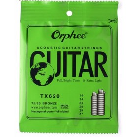 Resim Orphee Tx620 Akustik Gitar Teli Seti (aksesuar - Phosphor Bronze) | %75 Bakır Ve %25 Kalay Karışımı 