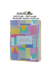 Resim Akademik Ajanda 2025 Eylül - 2026 Aralık 17x24 Cm Lastikli 1 Adet Ciltli Sert Kapak Planlayıcı Haftalık Ajanda Mor 
