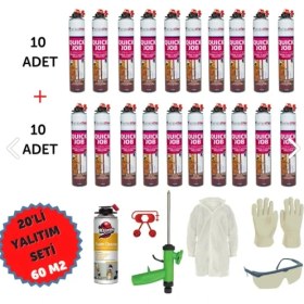 Resim Whitechem Poliüretan Isı ve Ses Yalıtım Köpük 20 ADETX930GR 1 Tabanca 1 Temizleyici Sprey 