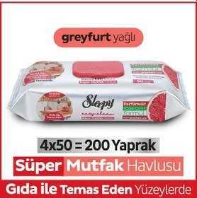 Resim Easy Clean Süper Yüzey Temizlik Mutfak Havlusu&Mendili Greyfurt Yağlı 4X50 (200 Yaprak) 