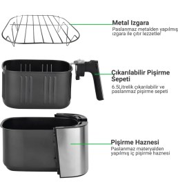 Resim Wiami 6.5 Lt Retro Yağsız Hava Fritözü TTAF-500MS Retro Airfryer 6.5lt 