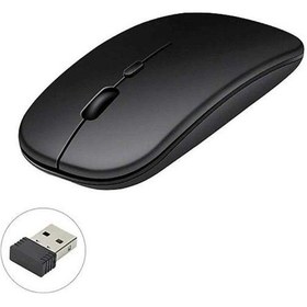 Resim Kablosuz Mouse Fare Şarjlı Bluetooth Wireless Çift Modlu Sessiz 45421072 