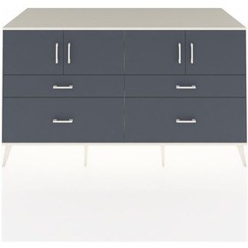 Resim Kronos Konsol 2 Raflı 4 Çekmeceli 4 Kapaklı 176x59x99 Aytaşı-antr Aytaşı-antrasit 