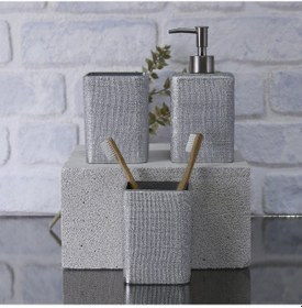 Resim Linen Diş Fırçalık Gümüş 