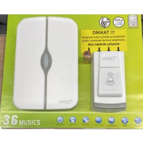 Resim Çağatay Elektrik Kablosuz Kapı Zili 36 Melodili (Dış Mekan) Su Geçirmez 