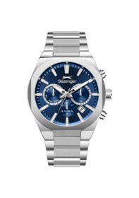 Resim Slazenger Sl.09.2540.2.02 Quartz Çelik Gri Lacivert 42 Mm Erkek Kol Saati Gri 