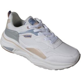 Resim Kinetix Kadın Siyah Beyaz Kalın Taban Sneaker Yürüyüş Günlük Spor Ayakkabı Beyaz 