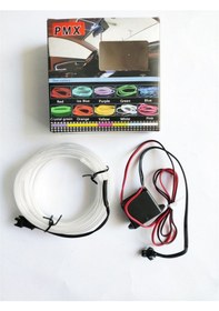 Resim 2 Metre 12V Beyaz İp Neon İp Led Araç İçi Neon Led 