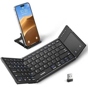 Resim Samsers Dokunmatik Yüzeyli Katlanabilir Bluetooth Klavye Black 