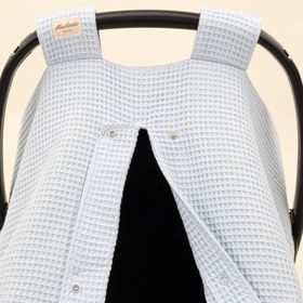 Resim Puset Örtüsü - Tek Taraflı - Bebe Mavi Petek 