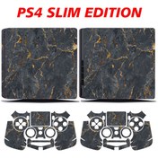 Resim KT Decor Siyah Mermer Playstation 4 Full Sticker Kaplama Seti 