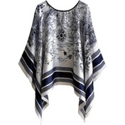 Resim Şık Çiçek Desenli Şal - Hafif, Nefes Alabilen, Güneş Koruyucu, Kolsuz, Esnek Olmayan, Polyester, Elde Yıkanabilir, Plaj Örtüsü, Plaj Örtüsü|Çiçek Desenli Şal|Polyester Kumaş, Plaj Örtüsü Şalı 