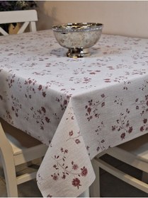 Resim Elyaflı Pvc Muşamba - Desenli Silinebilir Masa Örtüsü Yeşil 140 X 220 