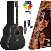 Resim SX SD104KBK Akustik Gitar Seti (Siyah) 