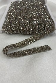 Resim Hayalperest boncuk Bej Gri Ütü İle Yapışan Şerit 