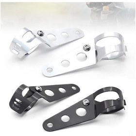 Resim Youmex Harley Davidson Motosiklet Far Braketi - Ayarlanabilir Sinyal Modifiye Aparatı, Siyah, 35-43mm Tüpler İçin 