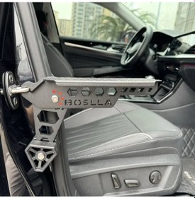 Resim Sinuoshop Siyah Araba Kapı Basamağı Ayarlanabilir Katlanabilir Suv Kamyon Çift Ayaklı Merdiven 204 Kg 
