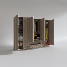 Resim Kenzlife gardırop 6 kapılı çekmeceli begonvil240 crd kapaklı gardolap dolap 