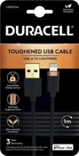 Resim 1m Lightning to USB-A Örgülü Şarj Kablosu - Siyah Duracell