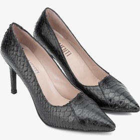 Resim Valmenti Kadın Hakiki Deri Siyah Stiletto VLM2180 