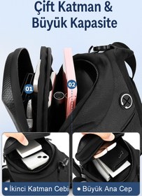 Resim Av A Dos Uniseks Kabuk Korumalı Suya Dayanıklı Motorcu Bacak Çapraz Omuz Bel Çantası 