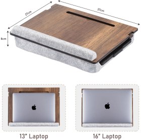 Resim Vigo Wood - Eğim Ayarlanabilir Çekmeceli Mousepad Minderli Laptop Sehpası - Ceviz LS051 