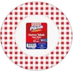 Resim Renklimestore Piknik Kullan-At Karton Tabak 21 cm Büyük 10'lu 1495 