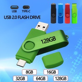 Resim USB C Flash Sürücü 128GB/100GB/64GB/32GB/16GB/8GB/4GB Çift C Tipi Parmak Sürücü C Tipi 2'si 1 Arada USB 2.0 Çift Arayüzlu Flash Sürücü Yüksek Hızlı OTG Parmak Sürücü Metal Hafıza Çubuğu Foto Çubuğu Android Akıllı Telefonlar ve Tabletler İçin Uygun 