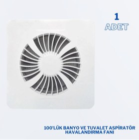 Resim sebox 100’lük Mutfak, Banyo Ve Tuvalet Aspiratör Havalandırma Fanı 