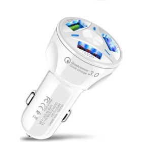 Resim Herşey Fırsat Oto 3 USB Qualcomm Quick Qc 3.0 7A Hızlı Araç Şarj Aleti Cihazı 
