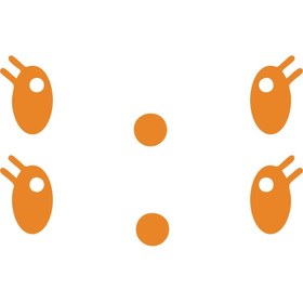 Resim Reysa Tasarım Gülen Surat Ayna Sticker 2 Adet17x17 Cm Turuncu 