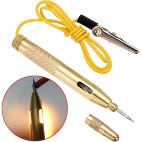 Resim Elivora 7747 12V Araç Oto Araba Kontrol Test Kalemi Timsah Ağızlı Oto Elektrik Kontrol Kalemi, Metal Gövdeli, 6/24V 