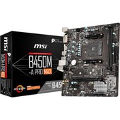 Resim MSI B450m-a Pro Max B450 Ddr4 Vga Glan Matx Dvı Hdmı M.2 Usb3.2 Am4 Amd Anakart 