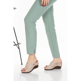 Resim MB COLLECTİON Dolgu Topuk Deri Kadın Terlik 