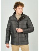 Resim Daynax Erkek İçi Kürklü Dik Yaka Çıtçıt Ve Fermuar Kapamalı Mont Kaban 5300 Füme Füme 