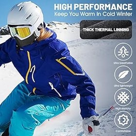 Resim ICOCOPRO Kar maskesi, yüz maskesi, kış balaclava, kayak maskesi, motosiklet, bisiklet, yüz maskesi, motosiklet maskesi, nefes alır, rüzgar geçirmez, erkekler ve kadınlar için 