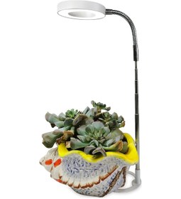 Resim Dianziye Bitkisel Büyüme Lambası: Tam Spektrum, Zamanlayıcı Ve Işıkkalite Ayarlı, 48 Led Beyaz+sarı , Esnek Boru Ve Genişletilebilir Toprak Şarjı 