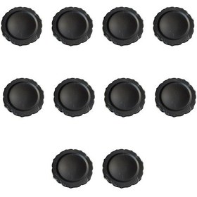 Resim Davet Doğum Günü Parti Sert Plastik Yuvarlak Mika Tabak - 18 Cm. - Siyah - 6'lı 10 Paket Siyah 