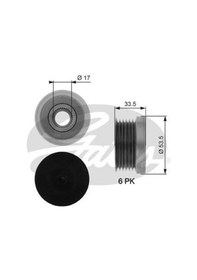 Resim GATES OAP7111 ALTERNATÖR KASNAĞI RULMANLI BMW 1 E81 E87 -BMW 3 E3 