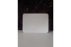 Resim Feyza Design 30X40CM Duz Beyaz Buzlu Cam Kesme ve Sunum Tahtası 