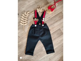Resim Mickey Konsept Lacivert Kırmızı Salopet Takımı 