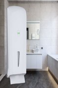 Resim Gold Paper Beyaz Renk 400 Adet Havlu Kapasiteli Z Katlama Kağıt Havlu Banyo Ve Mutfak Aparatı Dispanseri 