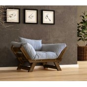 Resim Woodesk Adalar Masif Ceviz-Gri Renk Berjer CPT8133-140 