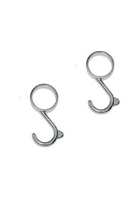 Resim Dolap Boru Askı Kancası Tırnaklı Krom Q25, 2 Adet 1 Adet 