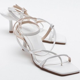 Resim Luvishoes Mias Beyaz Kadın Topuklu Sandalet Beyaz 