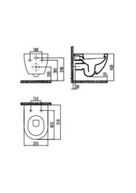 Resim Creavit Free Asma Klozet Basalt Mat Fe320.20000 Kapak Hariç 