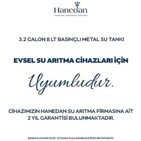 Resim Su Arıtma Cihazı Için 2.2 Galon (8 Litre) Metal Genleşme Tankı 450582621 