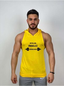 Resim Black İstanbul Black - Muscles - Tank Top Gym Kapşonlu Hoodie Sporcu Atleti 